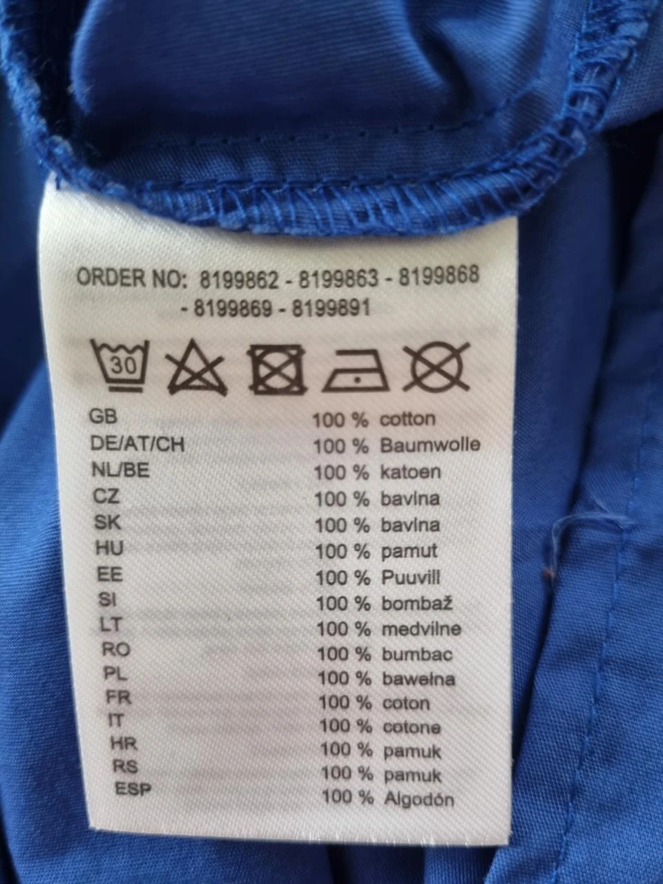 Delicioso vestido de algodón cobalto talla 40 – photo 4